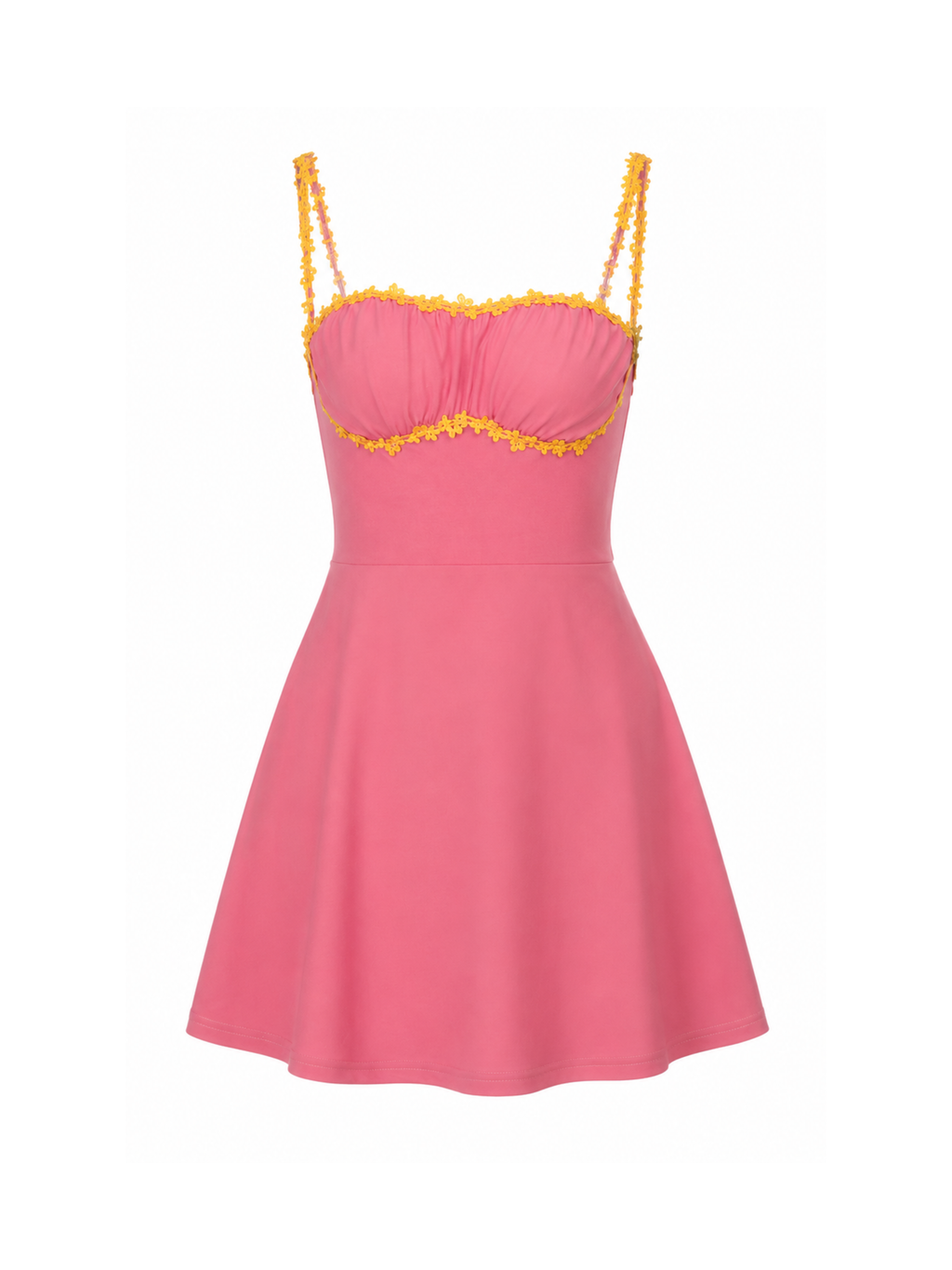 Lessa Floral Trim Mini Dress