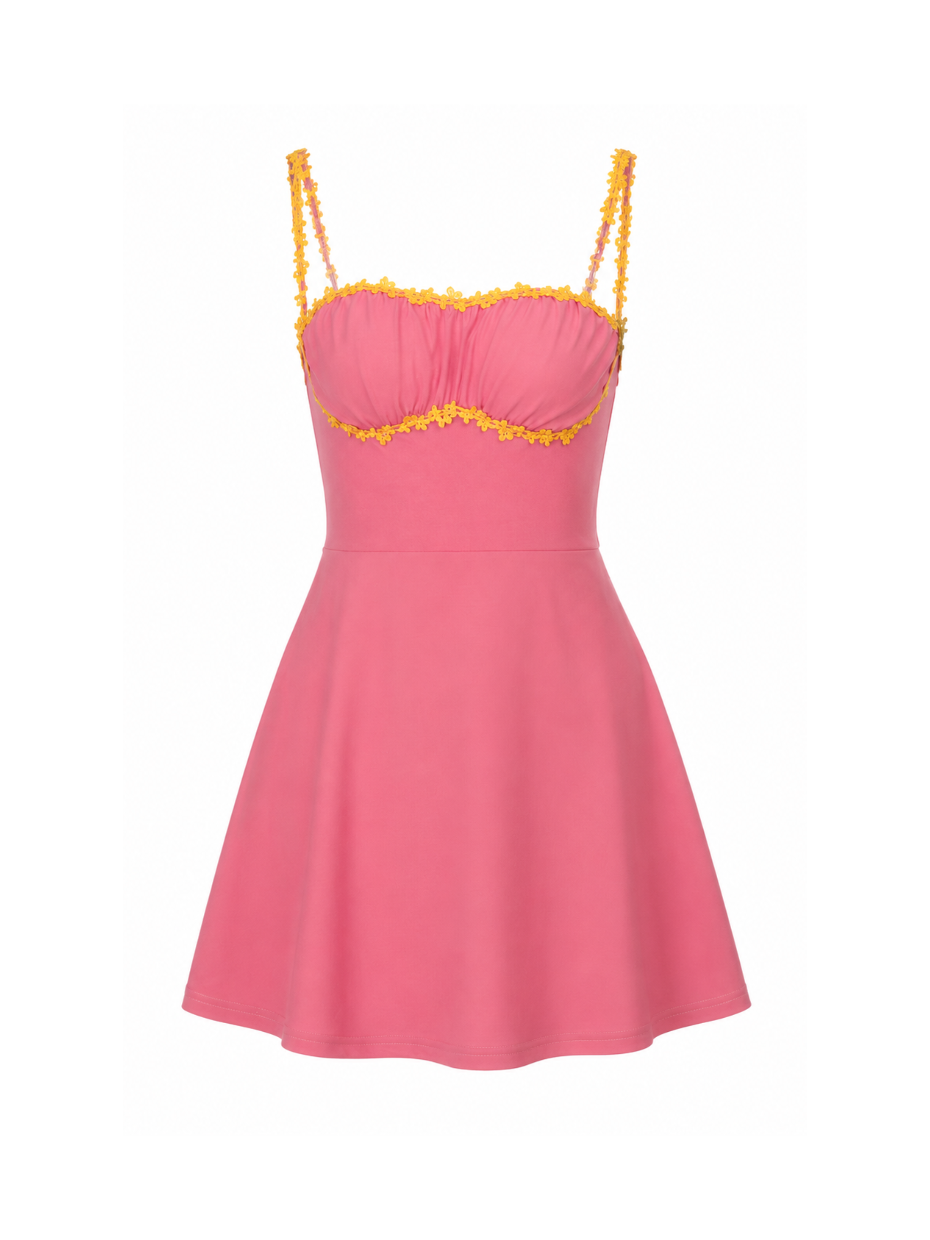 Lessa Floral Trim Mini Dress