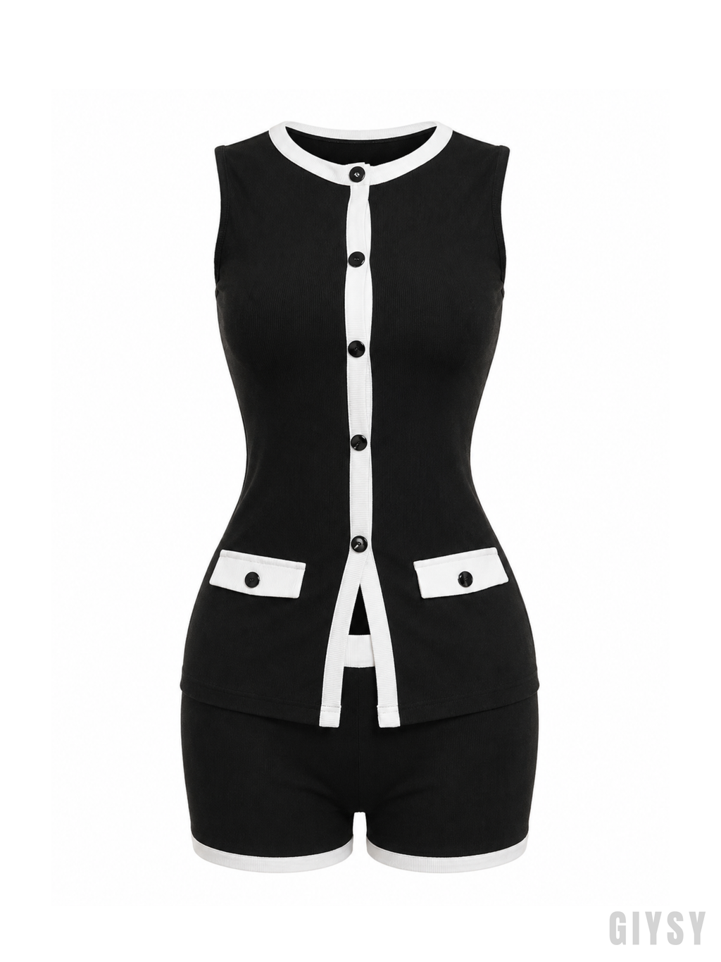 Shelby Contrast Knit Two-Piece Set