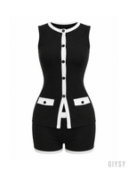 Shelby Contrast Knit Two-Piece Set