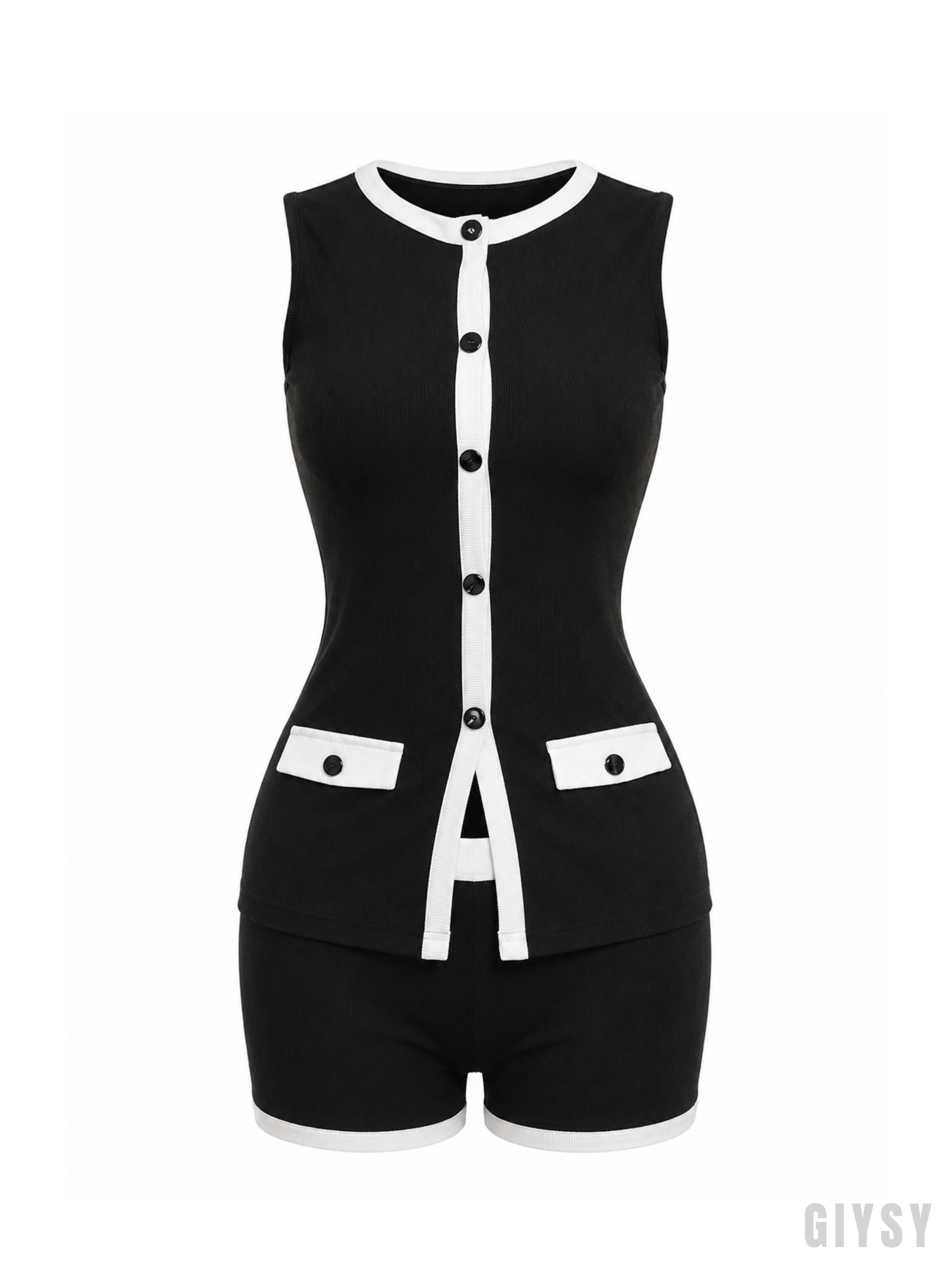 Shelby Contrast Knit Two-Piece Set