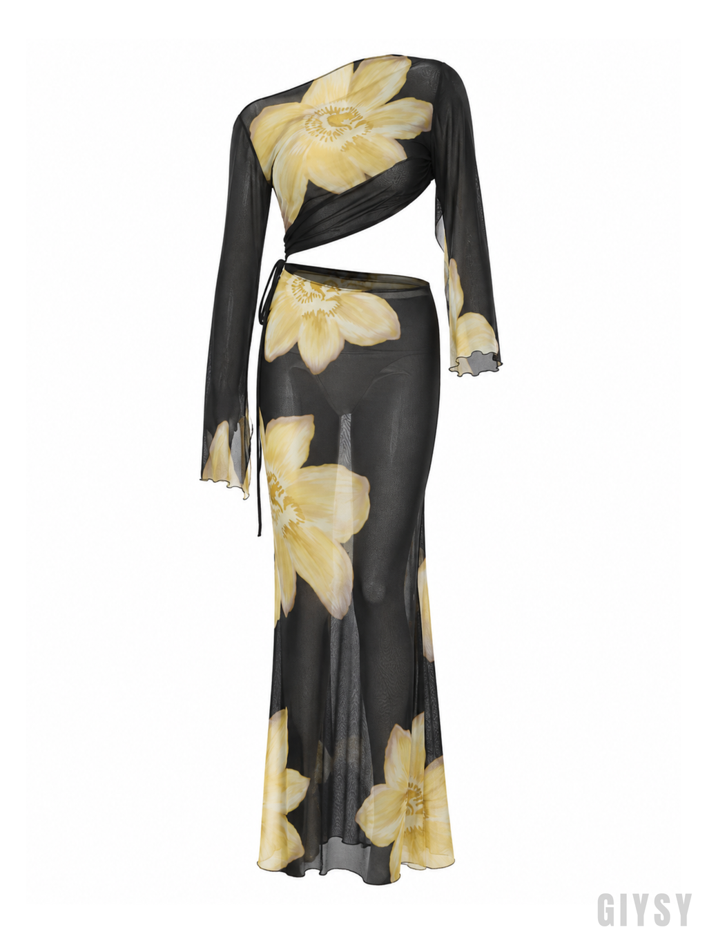 Peyton Midnight Bloom Sheer Maxi Set