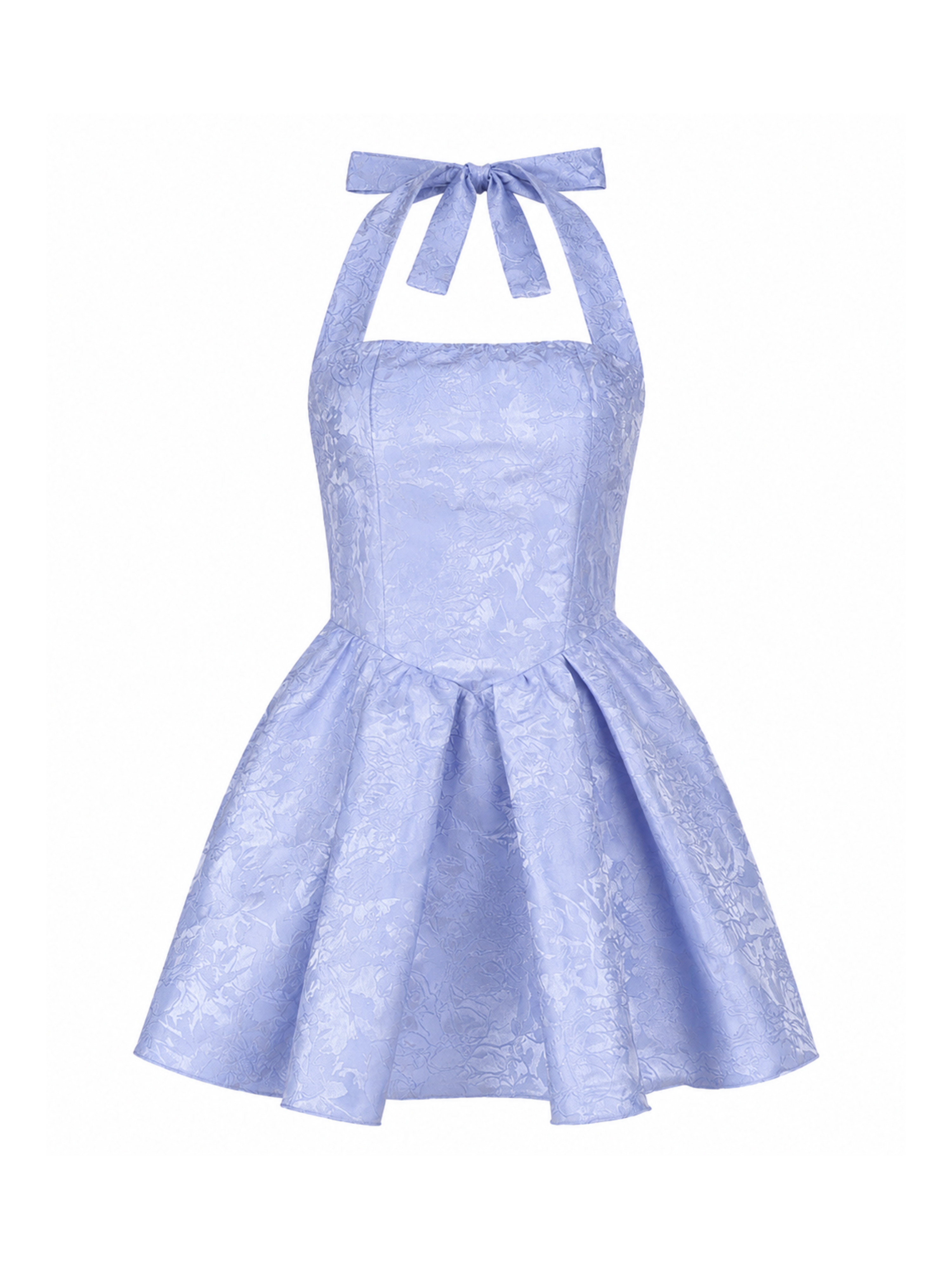 Doreva Jacquard Halter Mini Dress