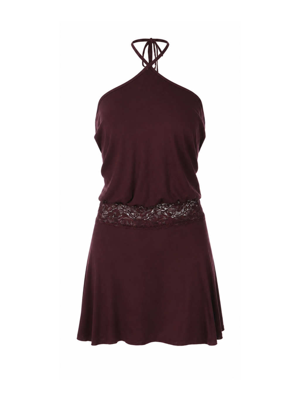 Samya Halter Lace Waist Mini Dress