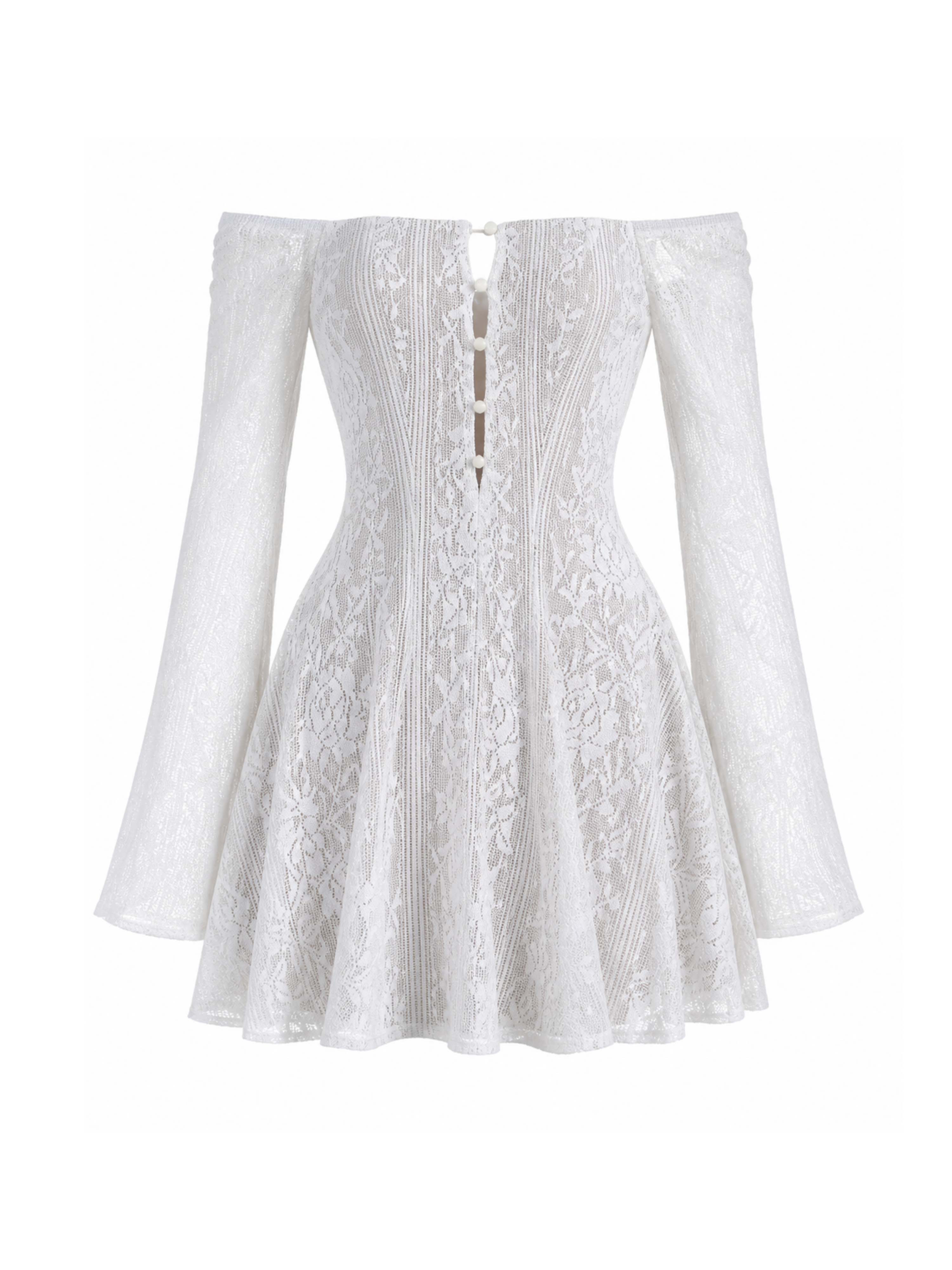 Soliya Off-Shoulder Lace Mini Dress