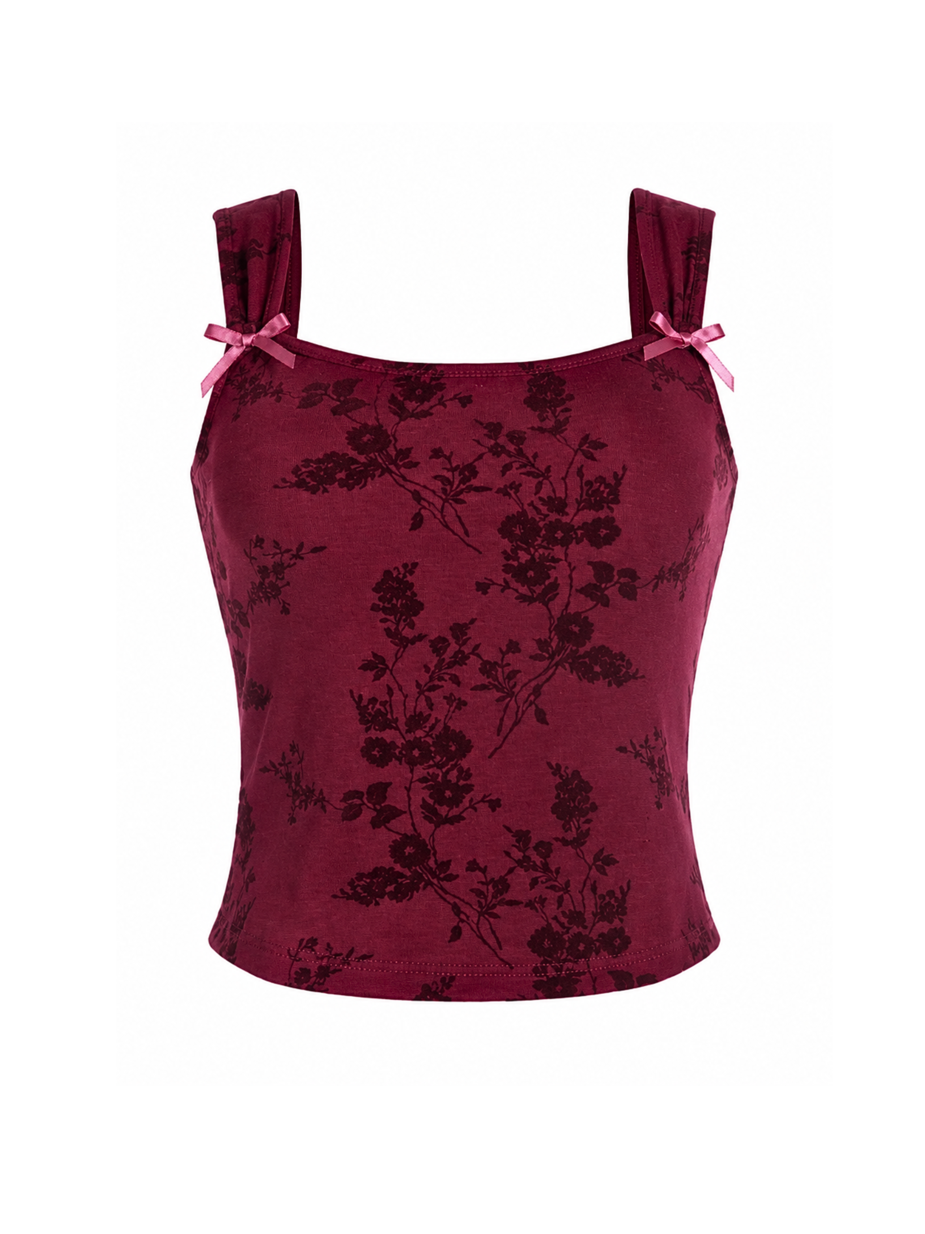 Maris Floral Bow Detail Crop Top