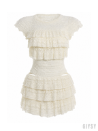 Marley Ivory Lace Ruffle Two-Piece Set