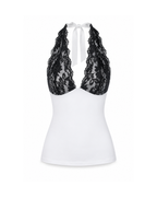 Zelmira Contrast Lace Halter Top