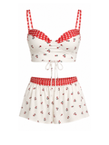 Amelie Cherry Picnic Gingham Two-Piece Set