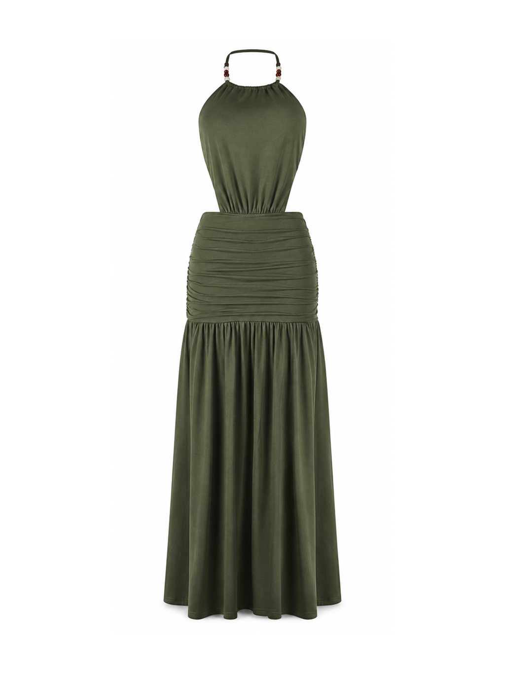 Sancia Backless Halter Maxi Dress
