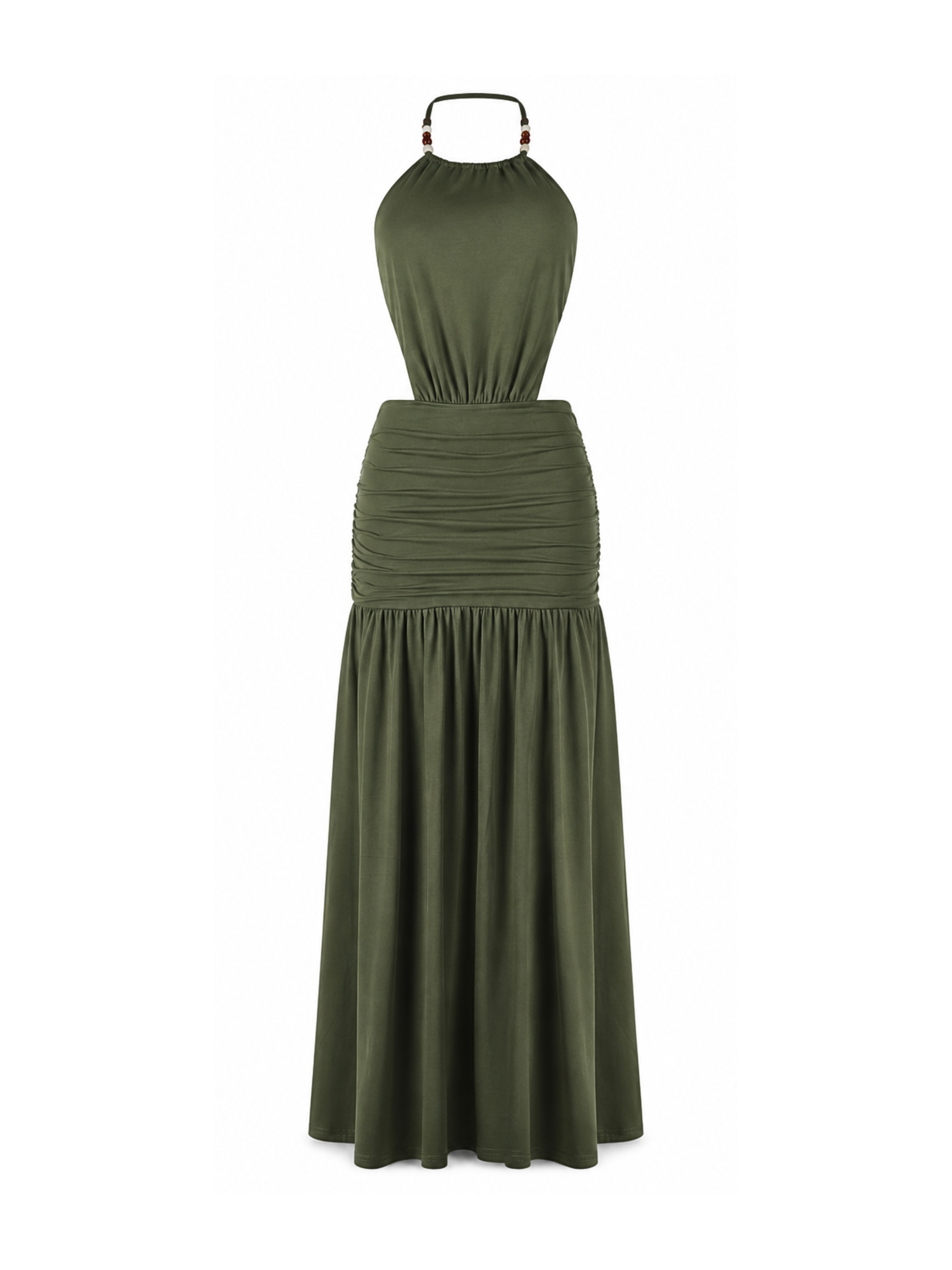 Sancia Backless Halter Maxi Dress
