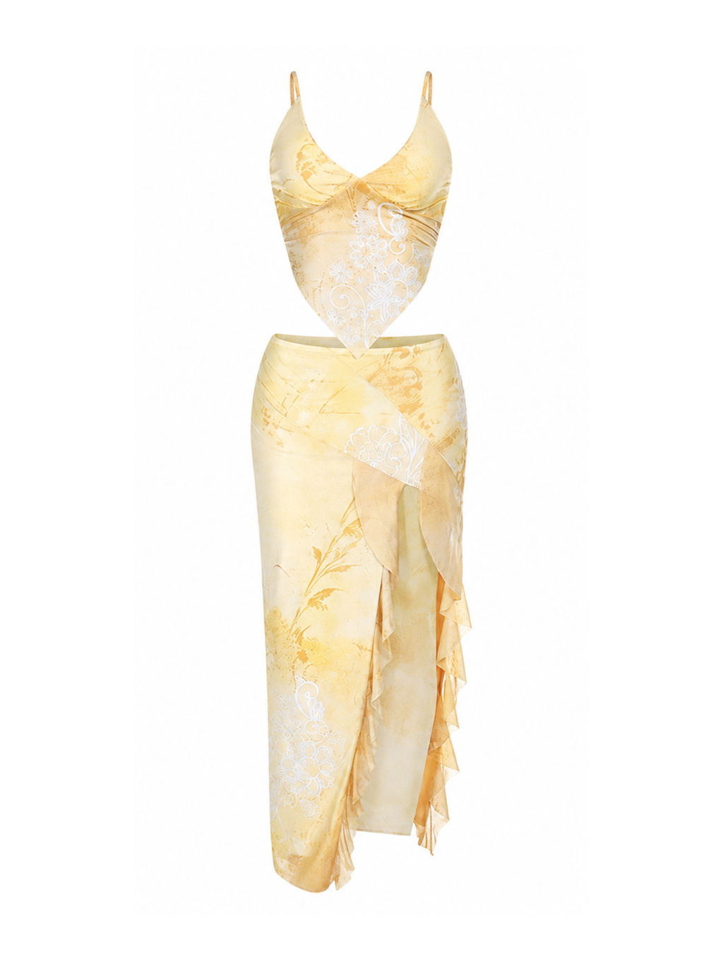 Ilya Butter Yellow Maxi Skirt Set