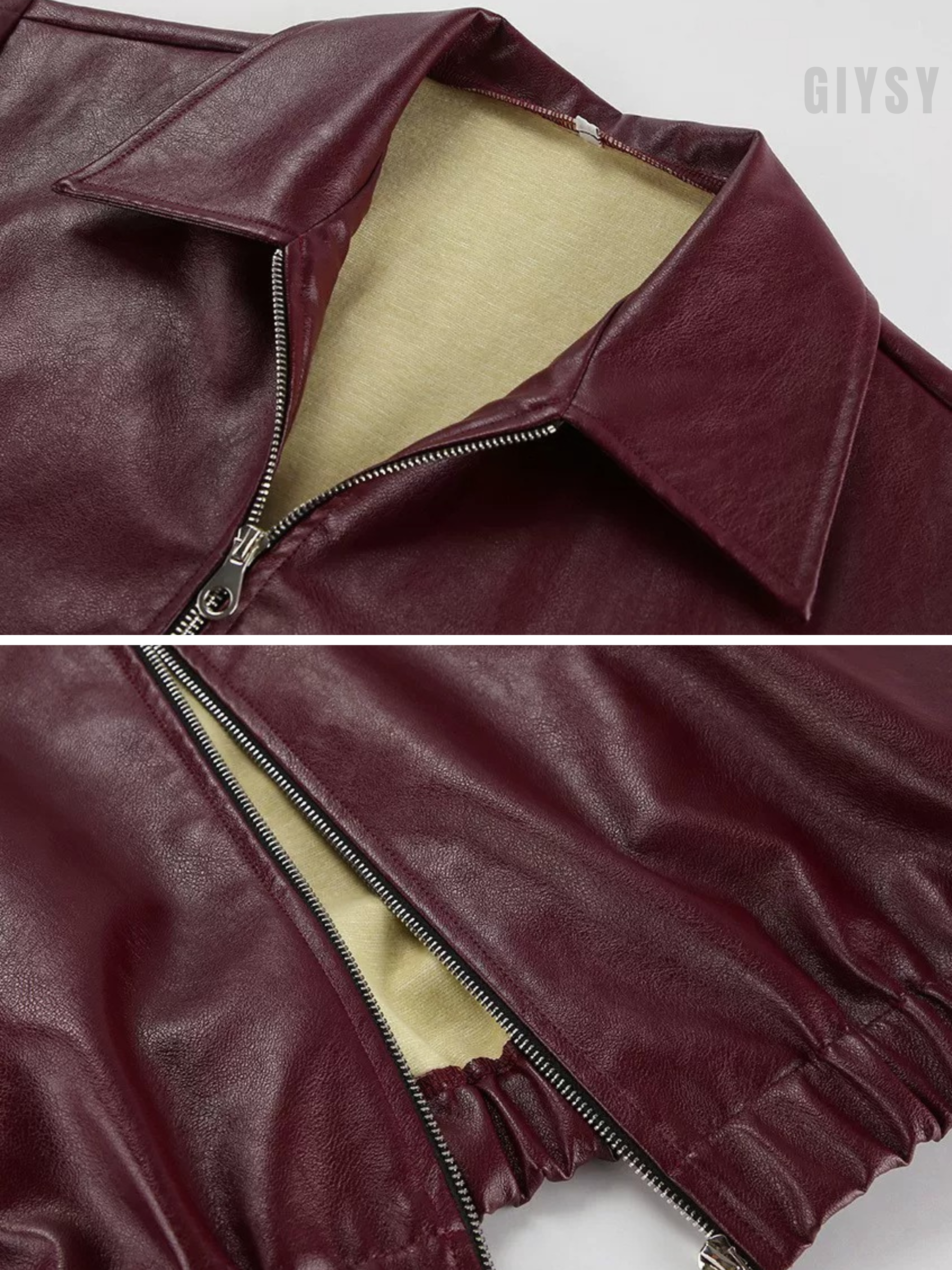 Geneva Faux Leather Bomber Jacket