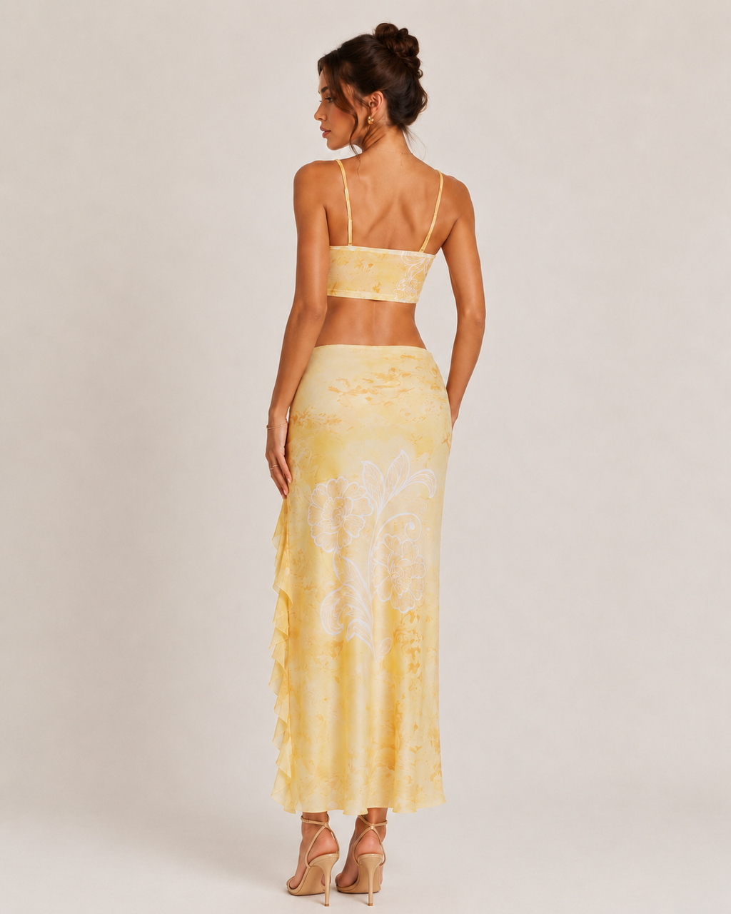 Ilya Butter Yellow Maxi Skirt Set