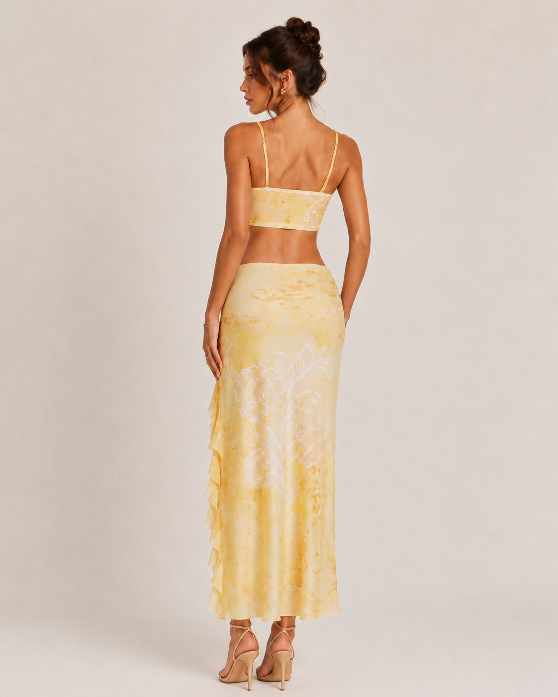 Ilya Butter Yellow Maxi Skirt Set
