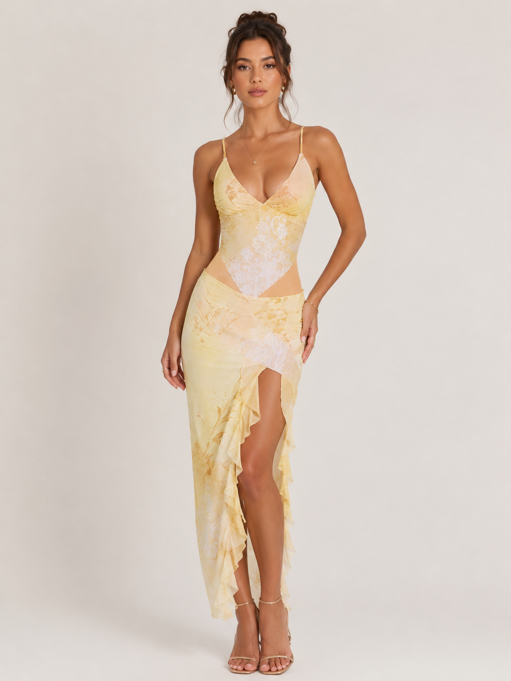 Ilya Butter Yellow Maxi Skirt Set