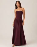 Ivona Strapless Drop Waist Maxi Dress