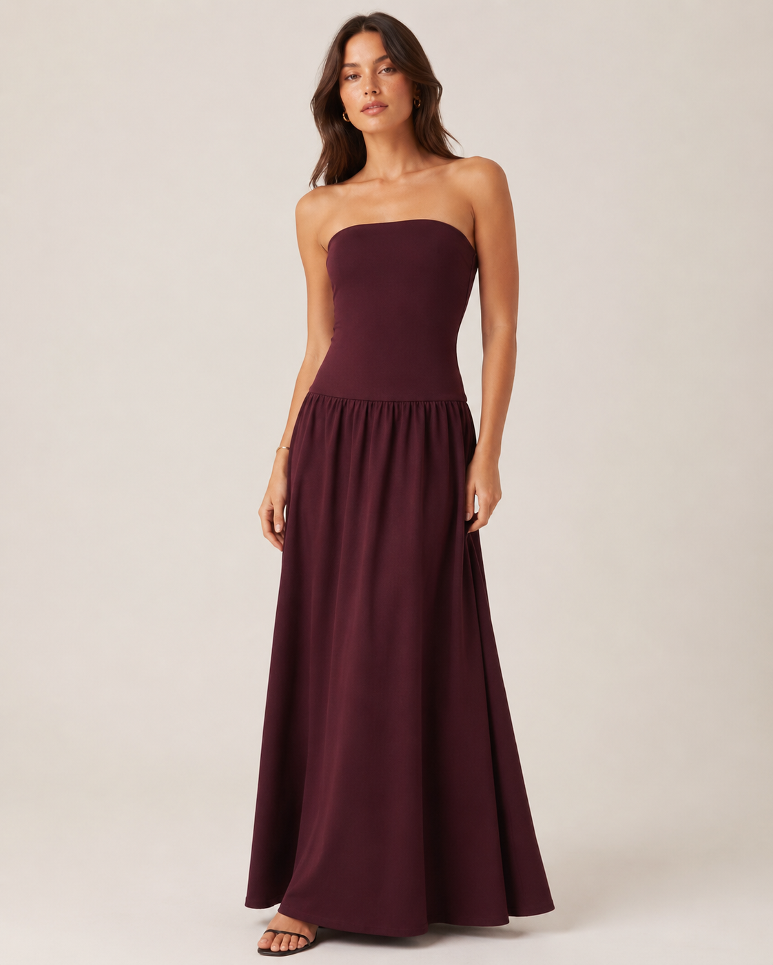 Ivona Strapless Drop Waist Maxi Dress