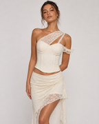 Miriel Lace One Shoulder Corset Top