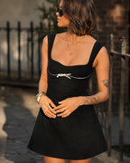 Noela Bow Detail Mini Dress