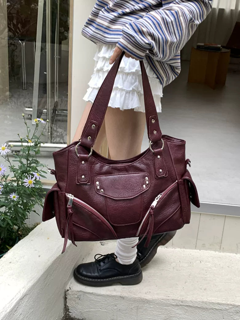 Kallie Vintage Oversized Shoulder Bag