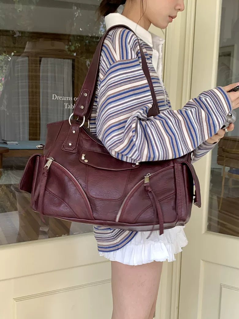 Kallie Vintage Oversized Shoulder Bag