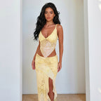 Ilya Butter Yellow Maxi Skirt Set