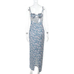 Alina Blue Paisley Cami Maxi Dress