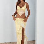 Ilya Butter Yellow Maxi Skirt Set