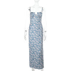 Alina Blue Paisley Cami Maxi Dress
