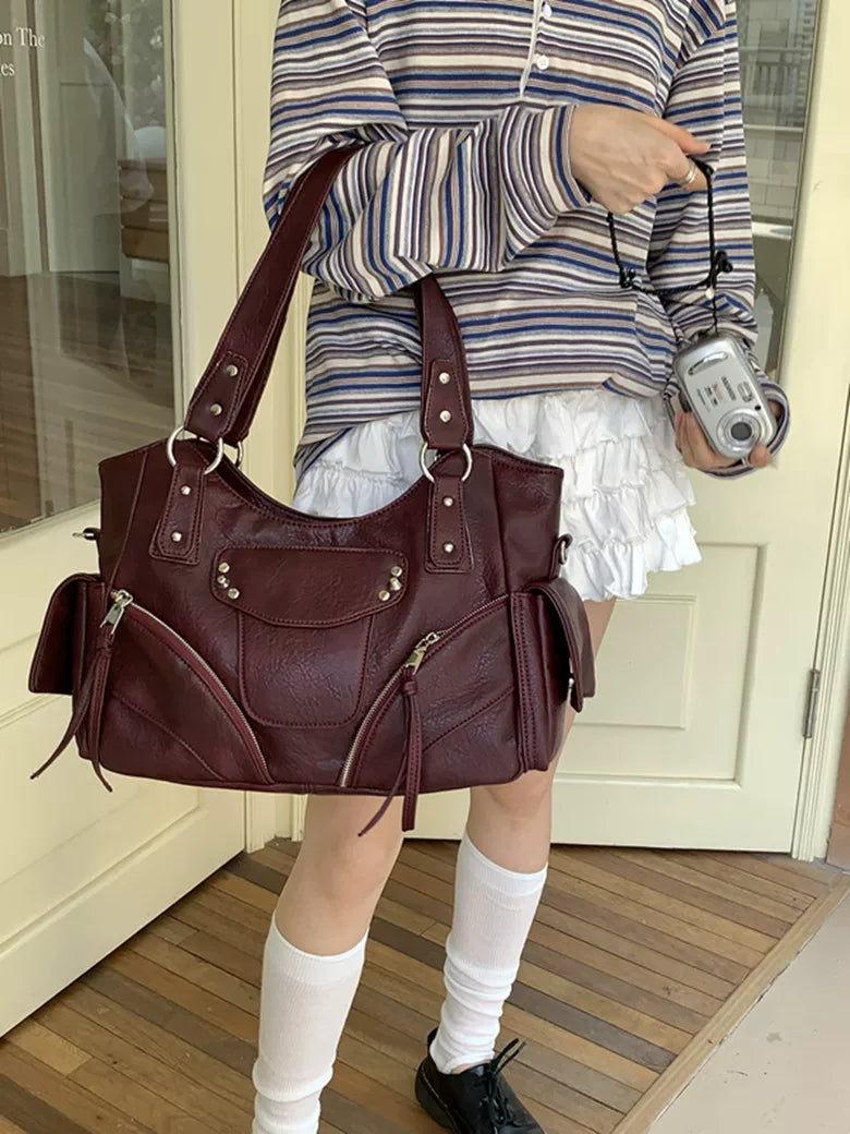 Kallie Vintage Oversized Shoulder Bag