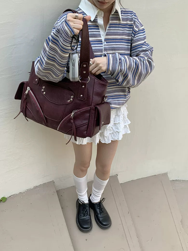 Kallie Vintage Oversized Shoulder Bag