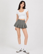 Oria Pleated Bubble Mini Skort