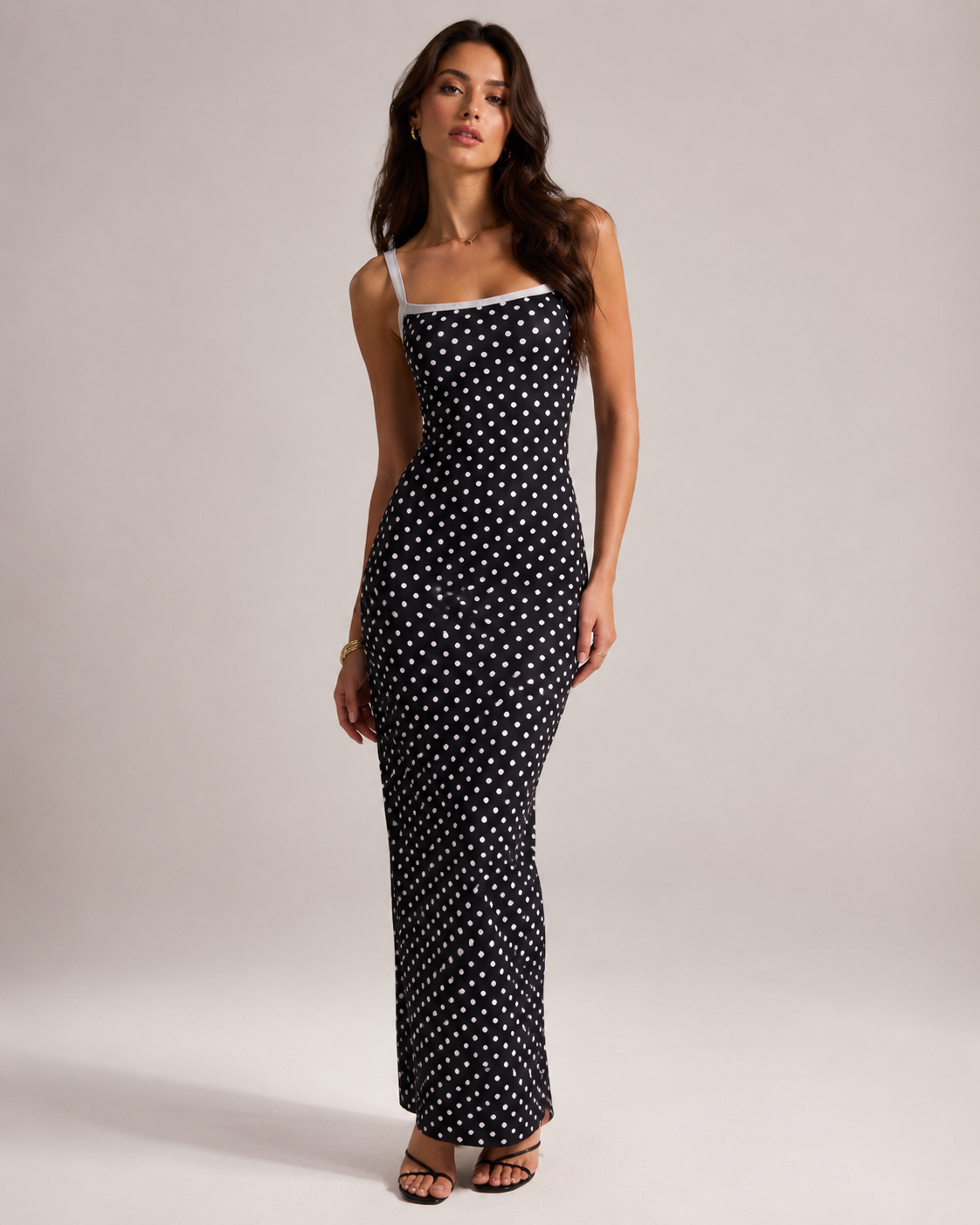 Sancia Polka Dot Cami Maxi Dress