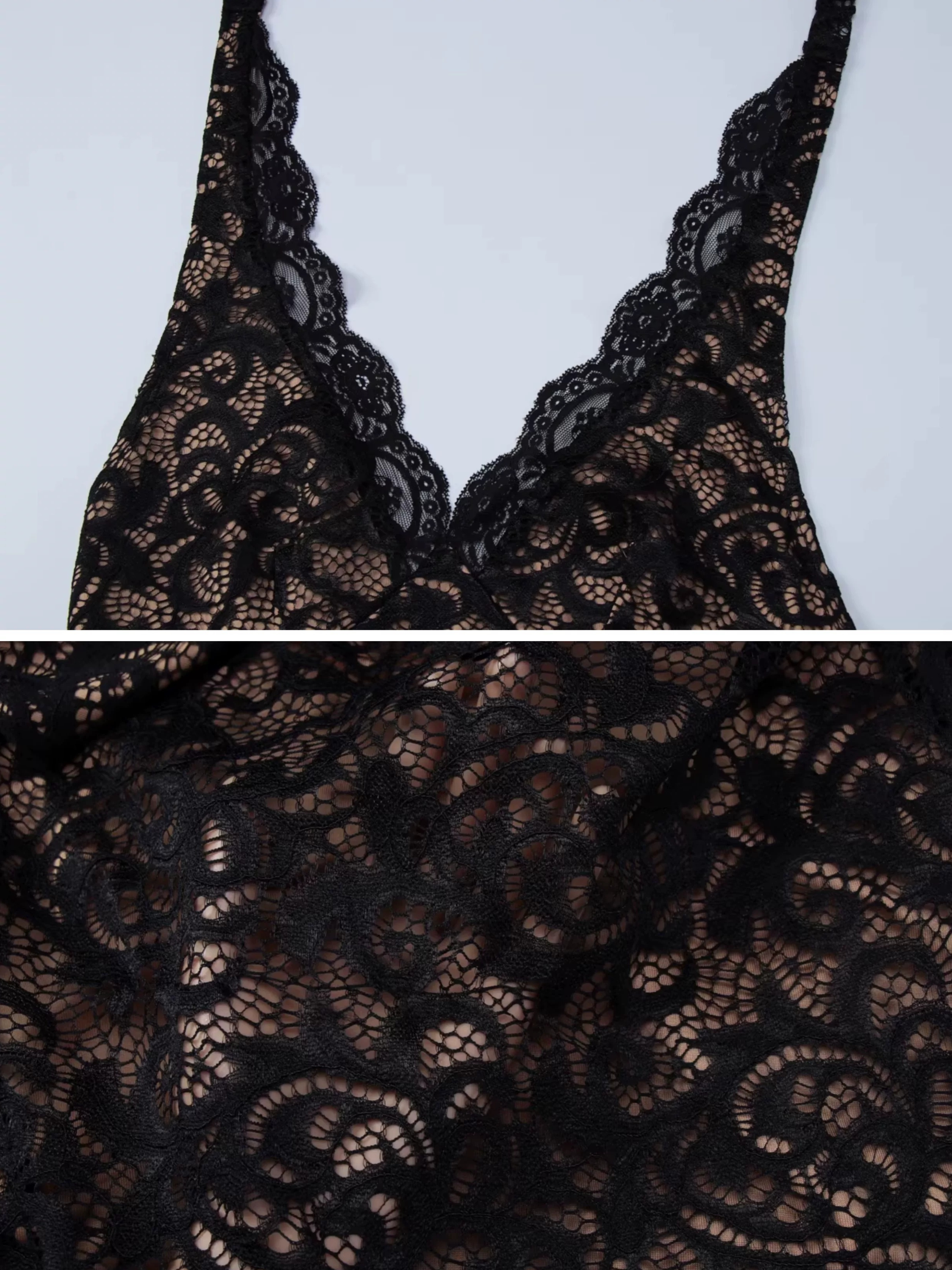 Elysia Lace Halter Mini Dress