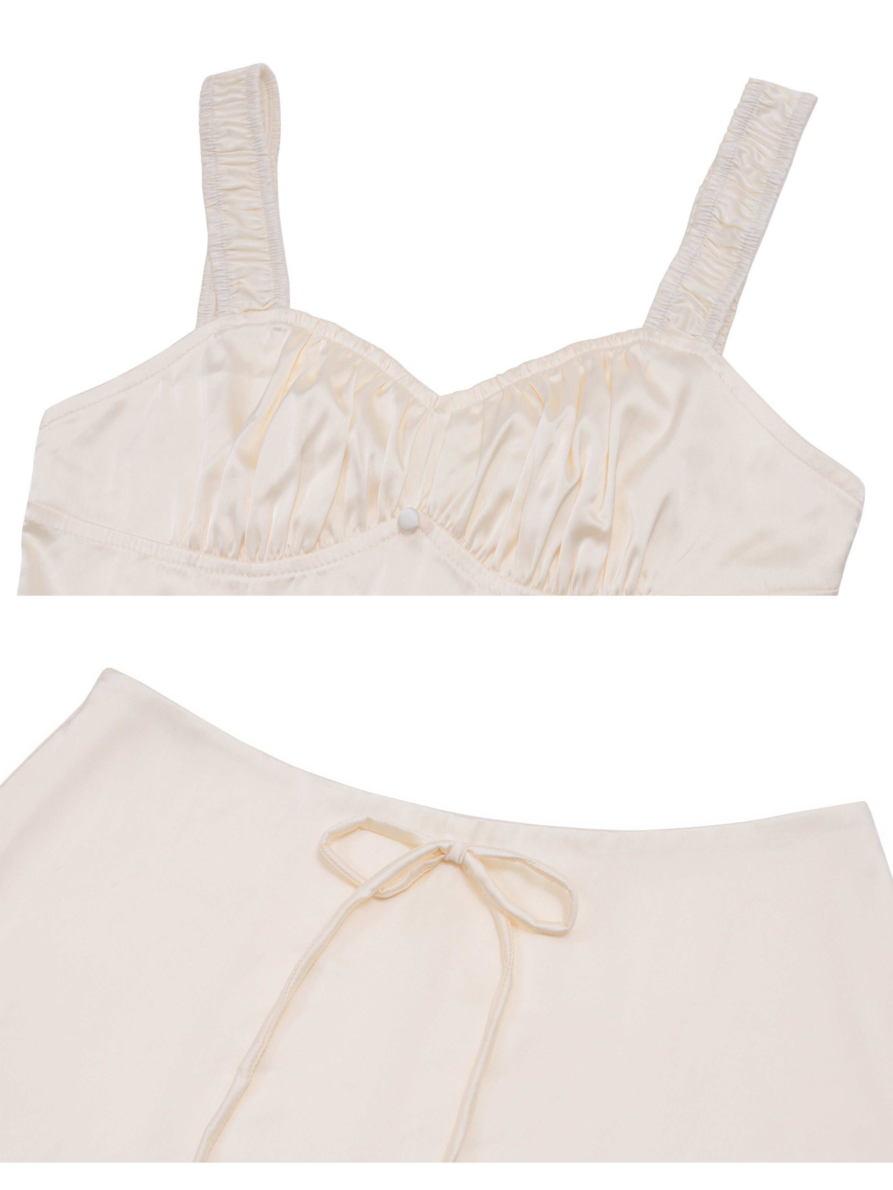 Satin Corset Top & Mini Skirt Set