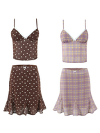 Mila Lace Trim Cami & Mini Skirt Set