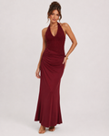 Vessia Draped Waist Maxi Dress