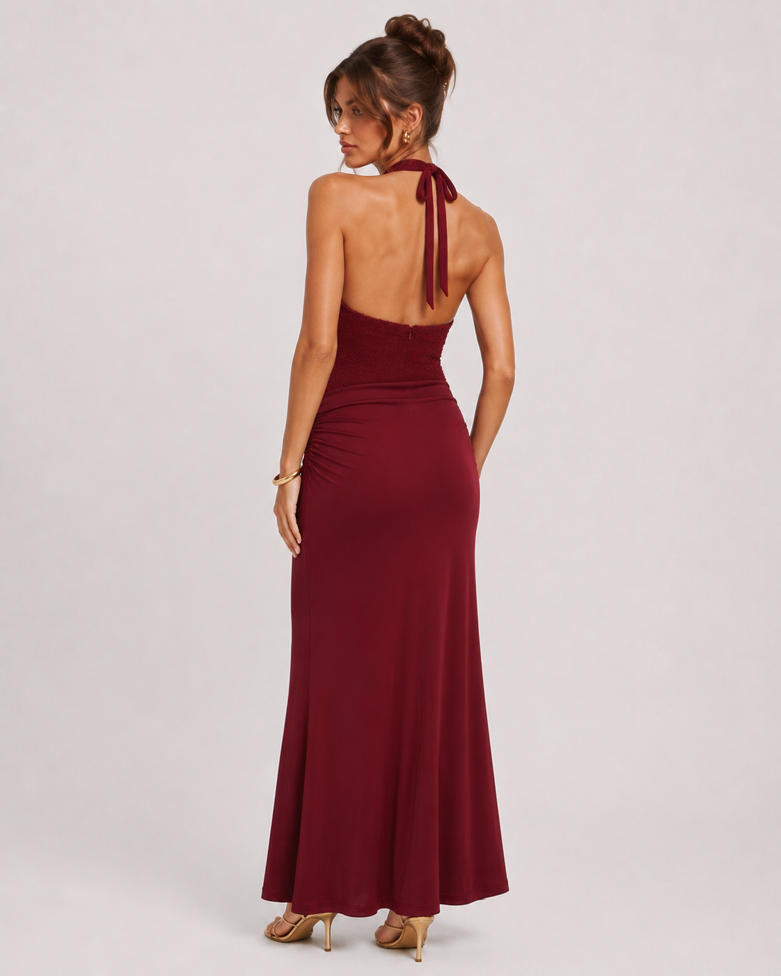 Vessia Draped Waist Maxi Dress