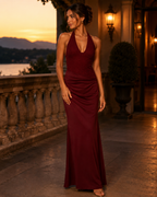 Vessia Draped Waist Maxi Dress