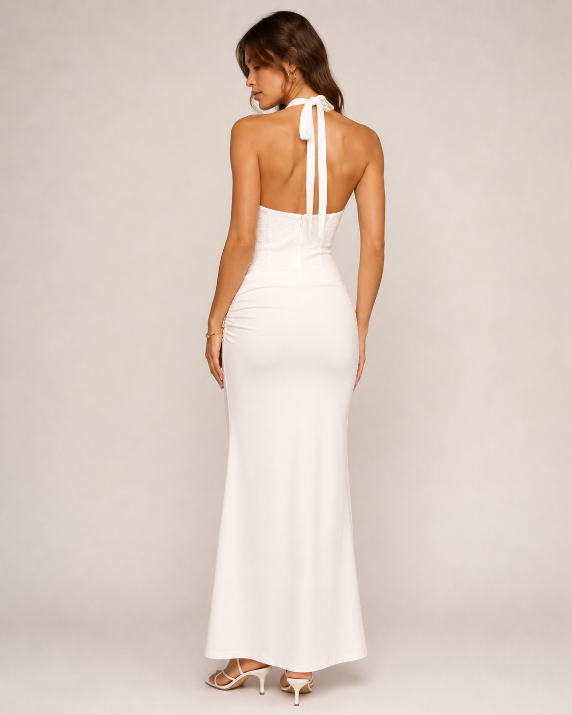 Vessia Draped Waist Maxi Dress