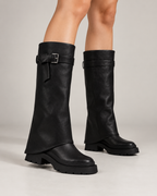 Elara Belted Knee-High Boots
