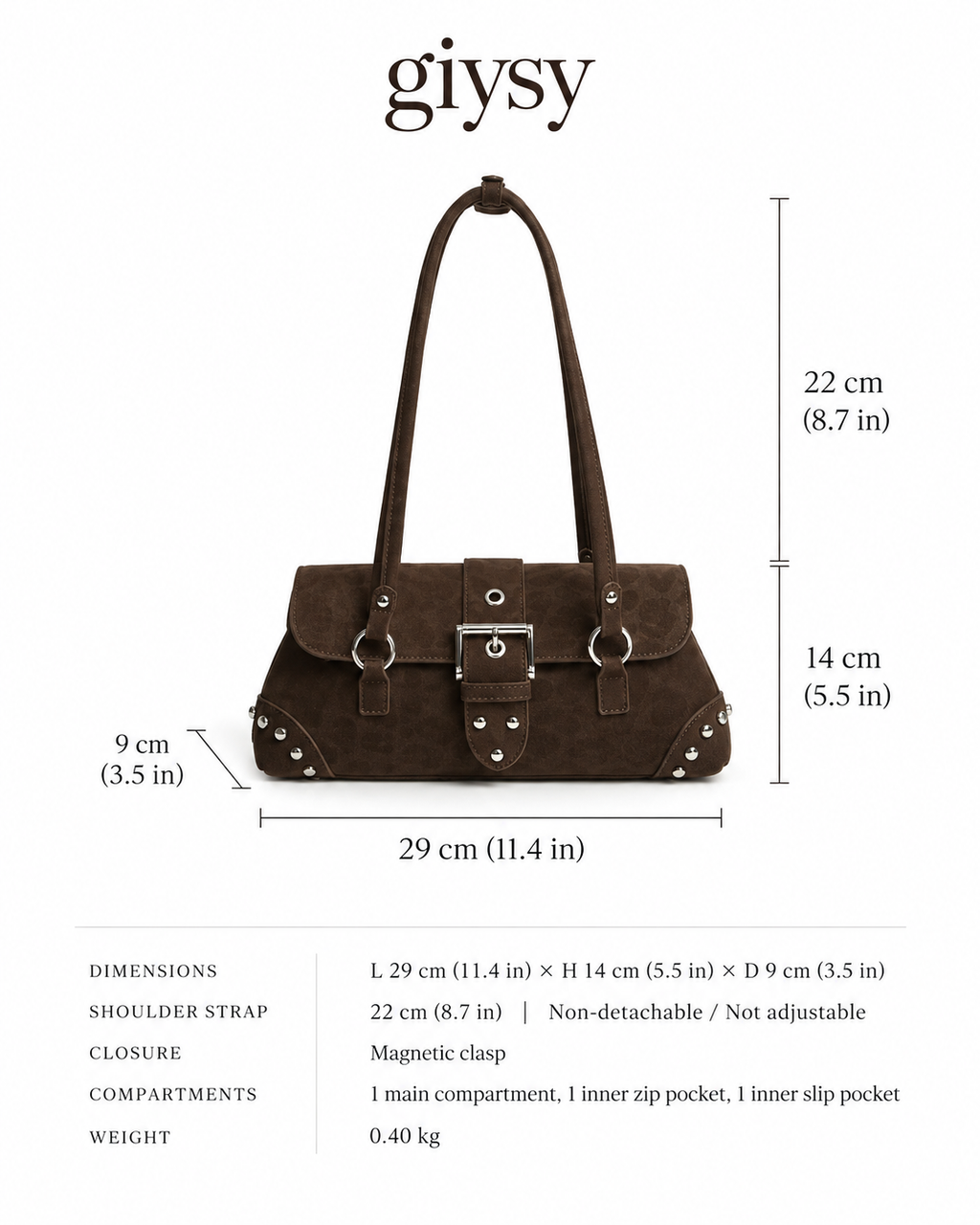 Keira Studded Leopard Shoulder Bag