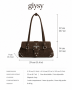 Keira Studded Leopard Shoulder Bag