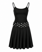 Nyla Polka Dot Ruched Two-Piece Skirt Set