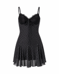 Freya Midnight Polka Dot Lace Mini Dress