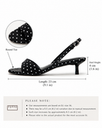 Reina Polka Dot Slingback Heels