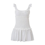 Smocked Ruffle Mini Dress