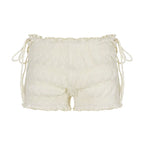 Samira Shirred Side-Tie Shorts