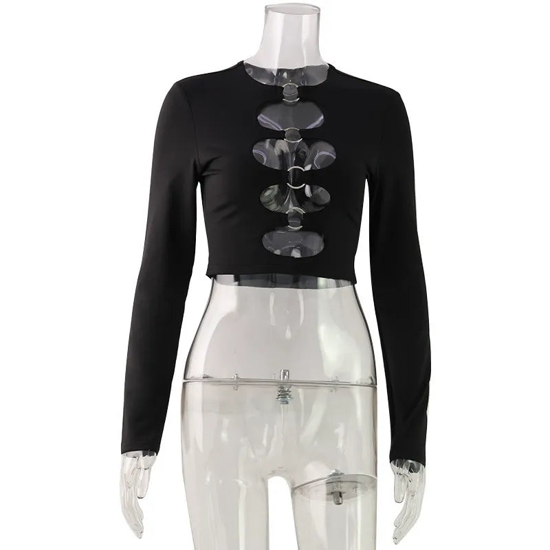 Thessa Ring Cut-Out Crop Top